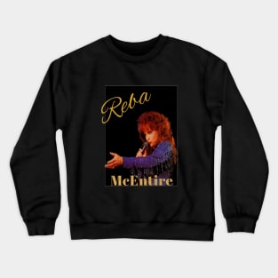 reba retro art/singer perfom Crewneck Sweatshirt